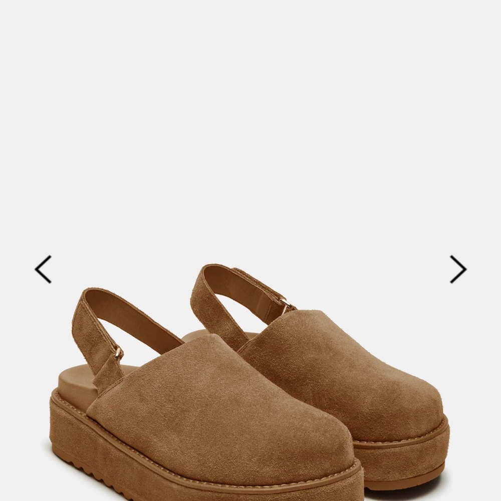 Steve Madden Mellow Cognac Suede Platform Mules Size 10